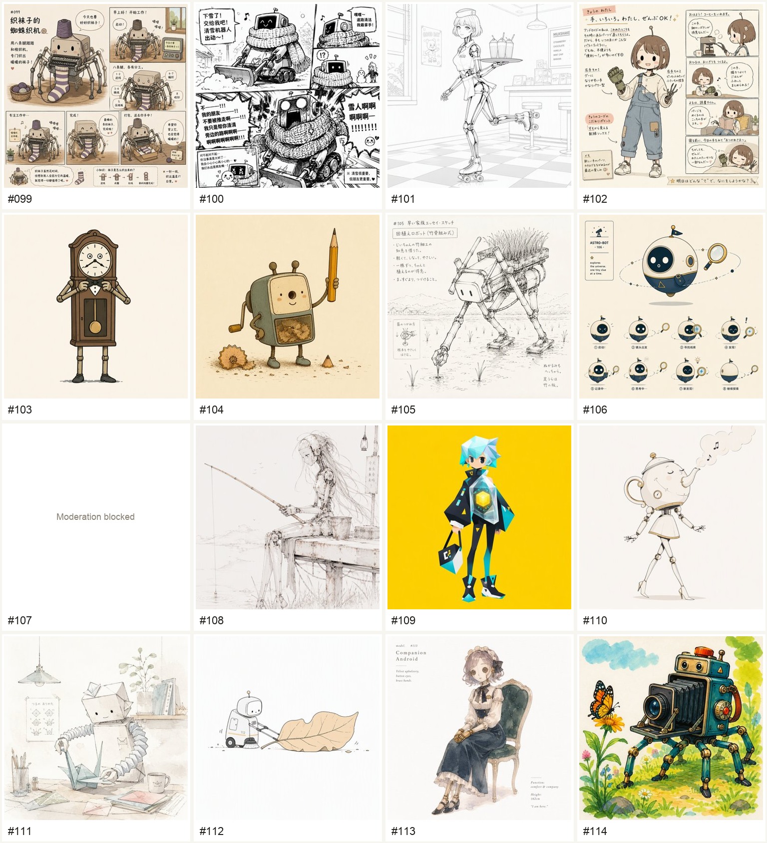 Character styles 099 to 114