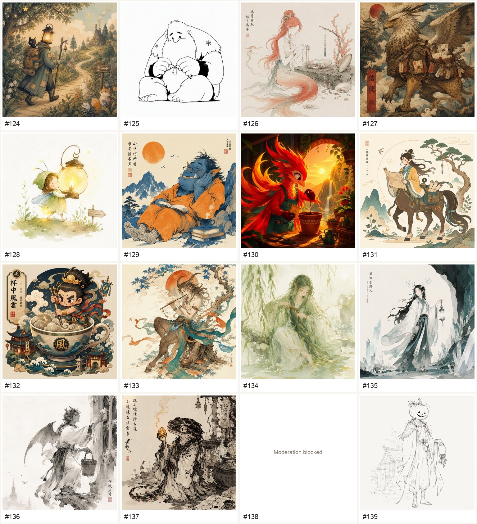 Character styles 124 to 139