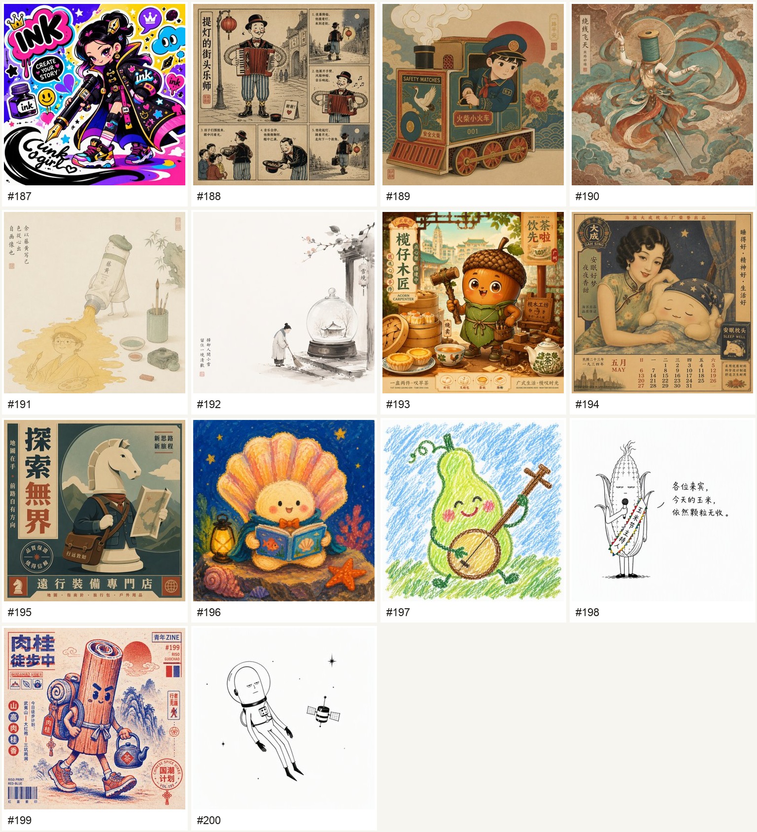 Character styles 187 to 200
